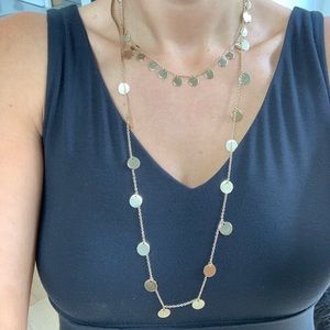 Double strand coin necklace